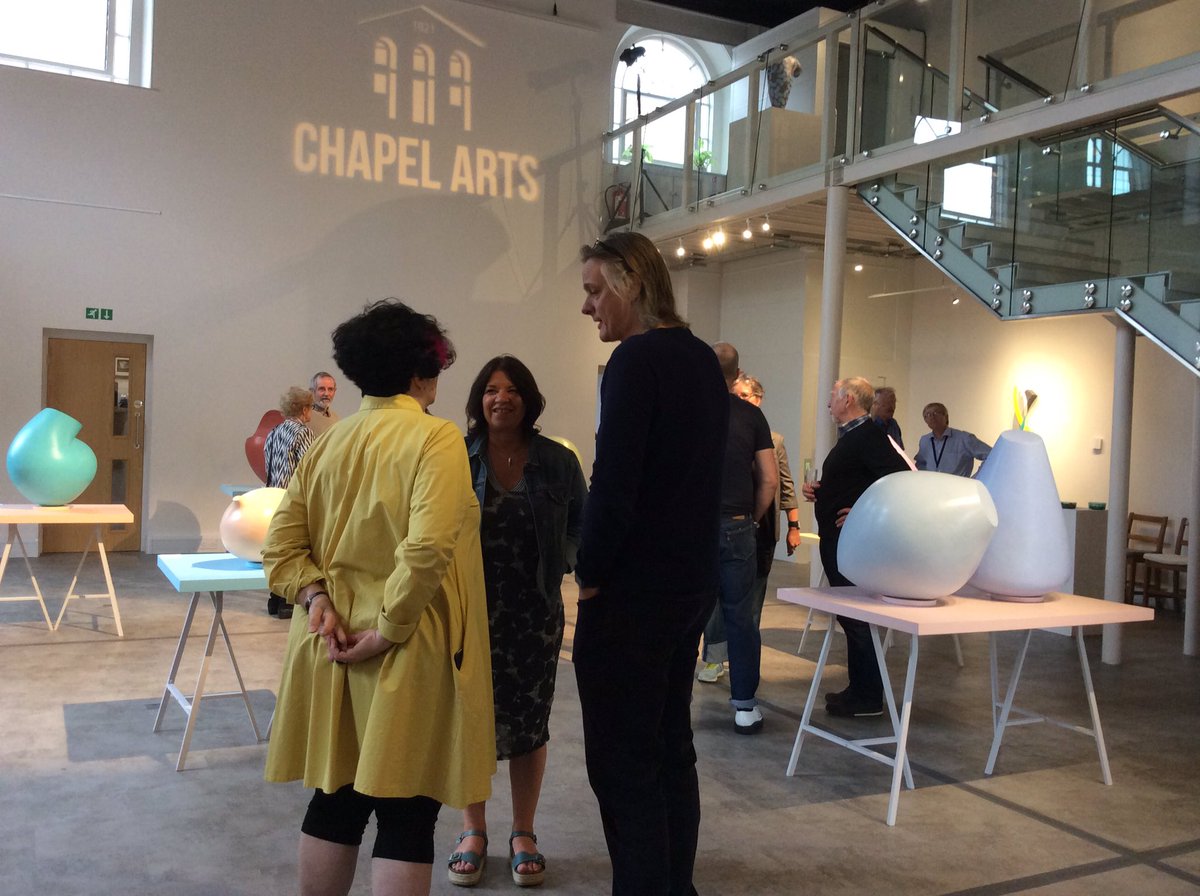 RTpromotes's tweet photo. Great opening night of @patriciavolk. So many amazing sculptures to see @ChapelArtsChelt. Recommend a visit @SarahWordBird @nicola_grellier https://t.co/3UGYeqUolB