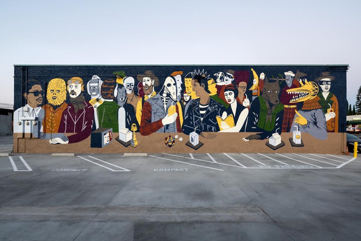 dcwallsfestival's tweet photo. Completed #mural by @vanpattenart for @powwowlongbeach'17 behind @alexsbar •Pic= @bshigeta• #PWLB17 @powwowworldwide https://t.co/RcwwsZIwbA