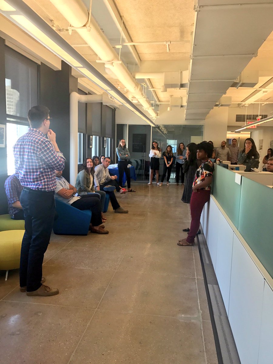 TeamWashPost's tweet photo. Nothing says celebration more than "Democracy Dies In Darkness" shirts + cupcakes for our NYC office. #washpostlife https://t.co/B1MH2Jev2s