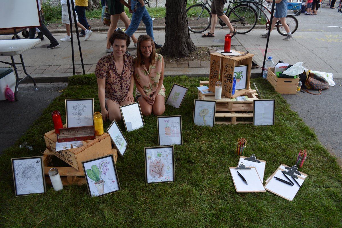 equalateral's tweet image. Thanks to everyone who came out to participate in E &amp;amp; J's interactive installation at @bigonbloorfest this weekend! We appreciate you 💚🌿🌻