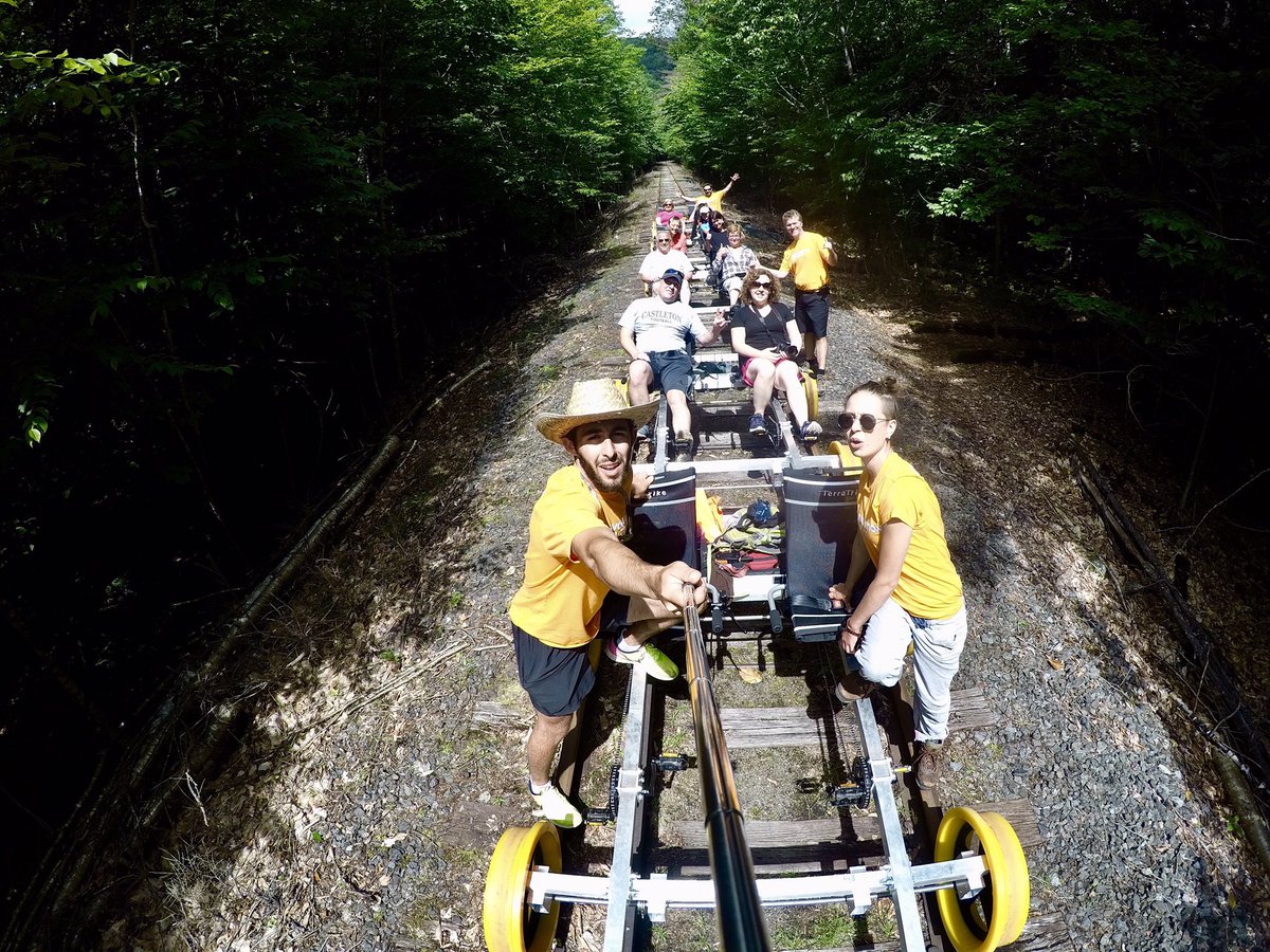 Great day on the #railbikes with <a href="/poststar/">The Post-Star</a> !!