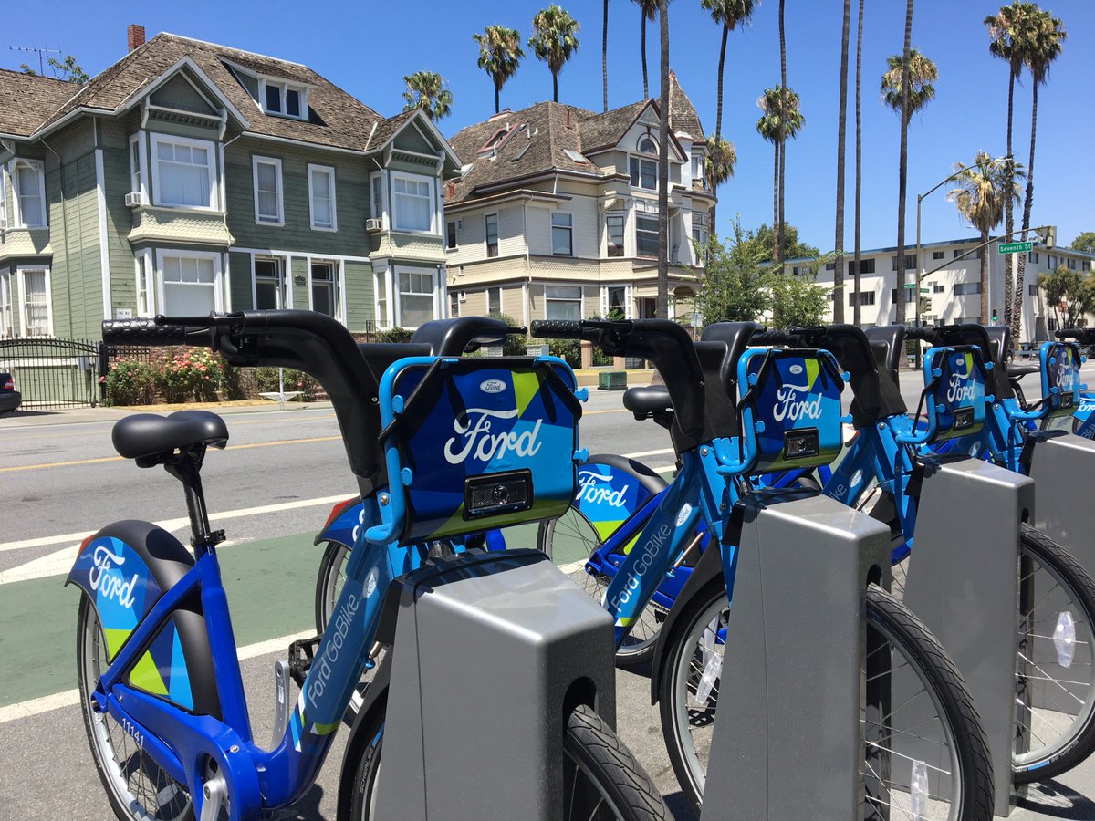 ericbonesteel's tweet photo. Took my first trip on a @FordGoBike in #SanJose today, using one of several stations near #SJSU. Huge improvement over the old system! #DTSJ https://t.co/eYwWWrD0oO