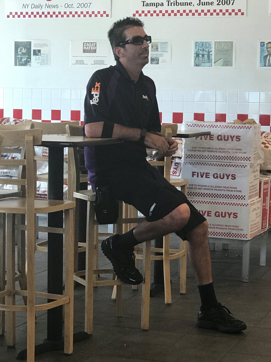 darkocchi's tweet photo. @FedEx @FedExHelp Nice of your drivers to block disabled parking spots to get a bite to eat - pictures taken at a Five Guys in Riverton, UT https://t.co/Z64jww3wnv