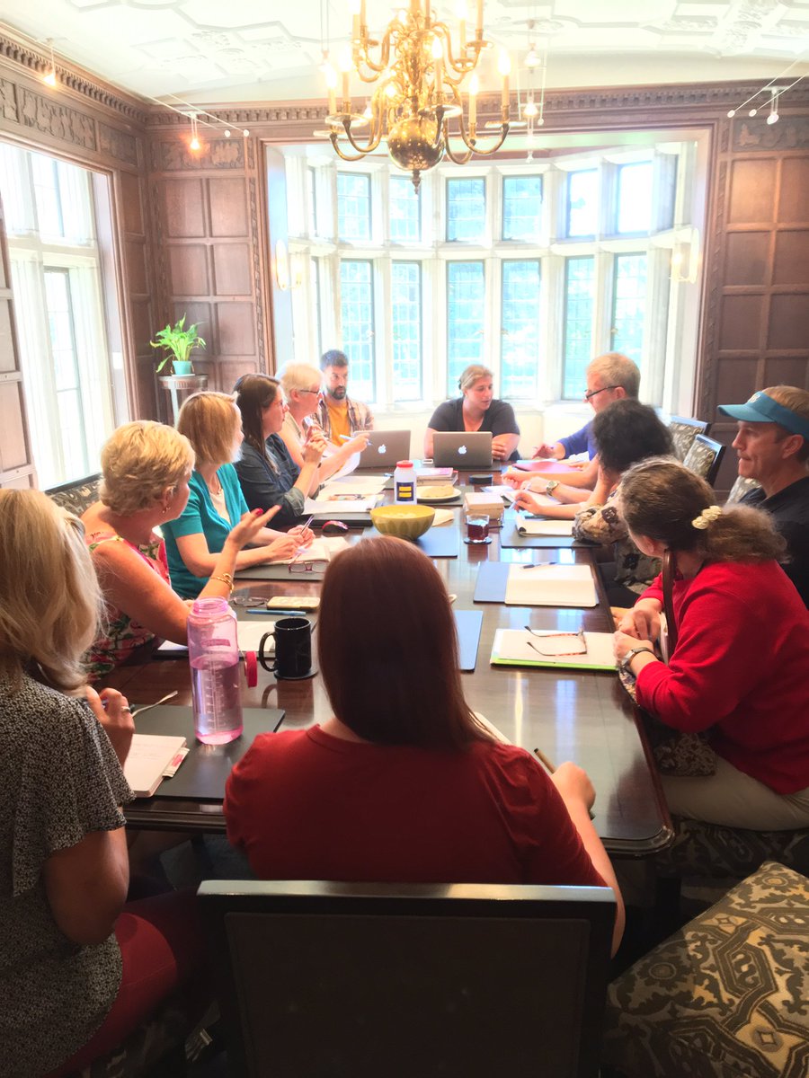 AcadPenguinHall's tweet photo. Faculty & staff met today to prepare for next year. The energy was electric! #APHPride https://t.co/BcdI9LqLgc