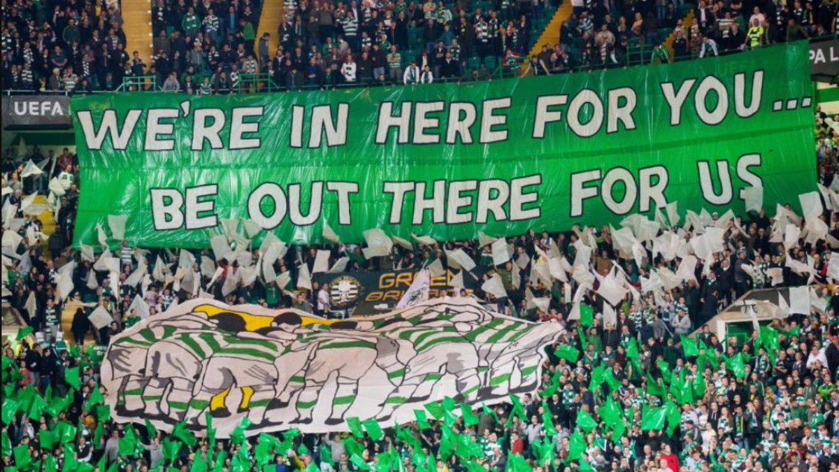giftidea01's tweet photo. Did @celticfc miss the Green Brigade at tonight's match? 

Retweet for yes
❤️ for no https://t.co/zEDNrf7Gmb