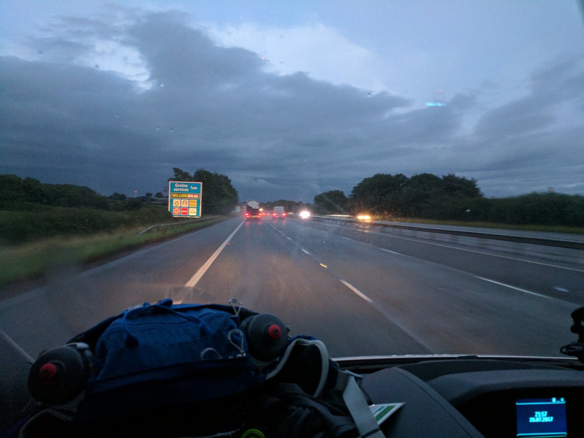 PVHaltonOBE's tweet image. 65 miles until Wasdale Head. Should be starting Scafell Pike in 90 mins. #3Peaks team in good spirits. Weather improving.