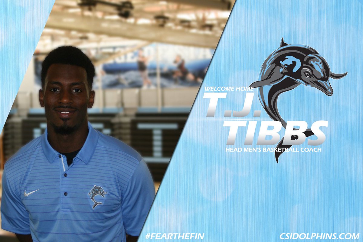 CSIDolphins's tweet photo. WELCOME HOME! Help us welcome our new Head Men's Basketball Coach. T.J. Tibbs!
FULL RELEASE: https://t.co/3nVoiPVfDM #fearthefin https://t.co/Fqtr6Azd7y