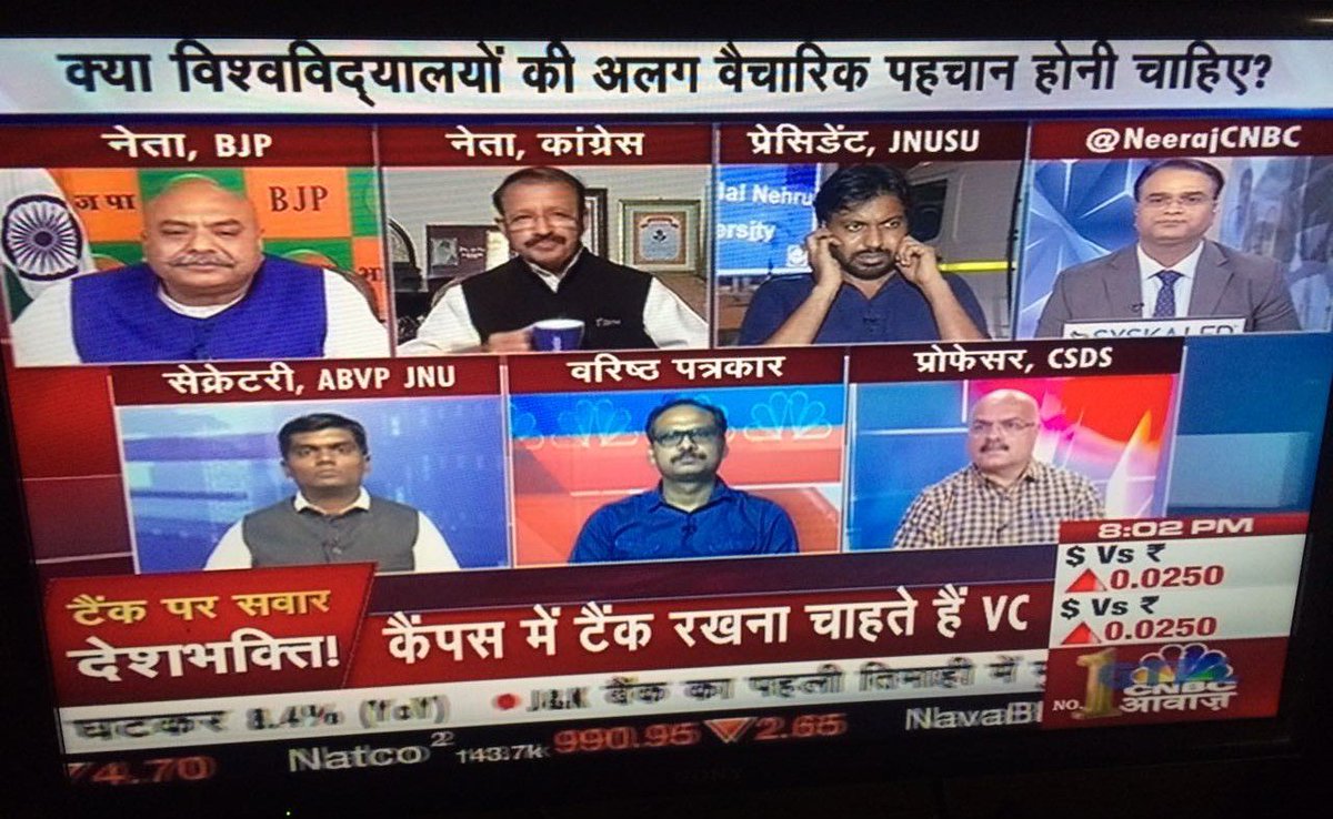 DrNikunjMakwana's tweet photo. Participated in TV Debate Awaaz Adda regarding 'Display of Tank in JNU' at CNBC Awaaz.
Have a look @ https://t.co/qiQPACmVfg
#TankInJNU https://t.co/Nw4gLHBn7f