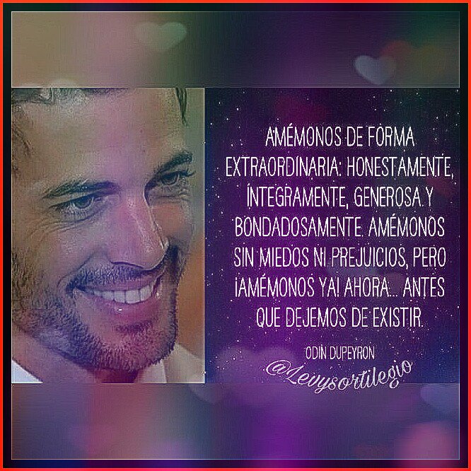 Deseo un GRAN DÍA a tod@s💕
#UnidasSinFronteras ❎ tí mi
querido y amado <a href="/willylevy29/">William Levy</a> 💜
Arriba corazones #LevyMundo🌎🌍🌏 
Buena Vibra ❎ siempre💋