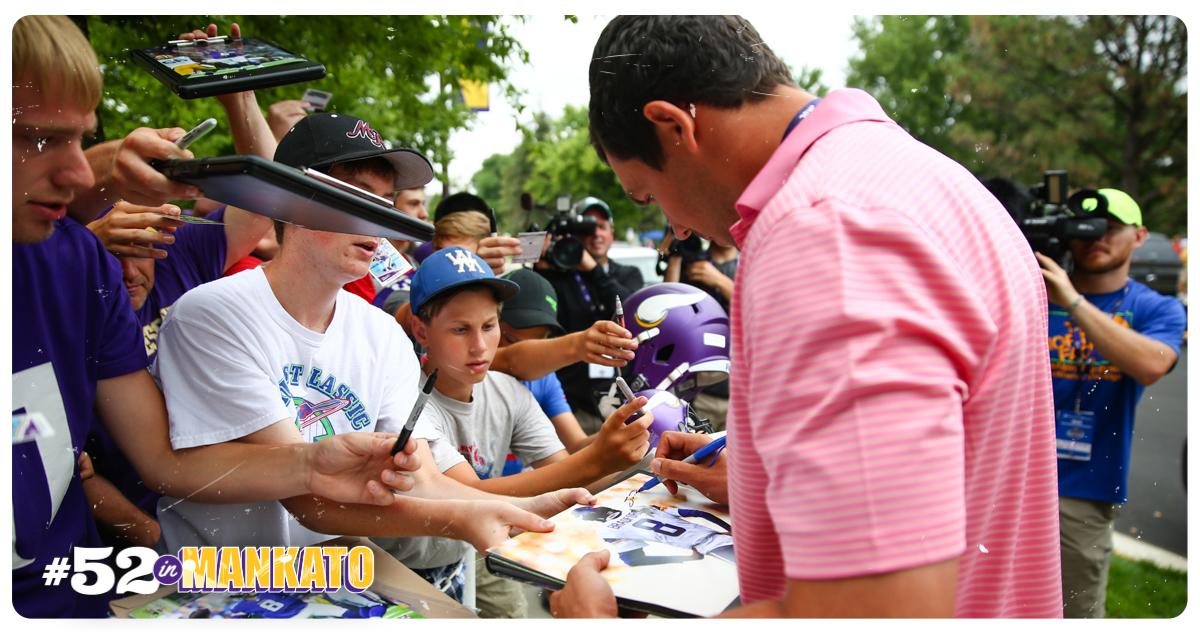 Sam and the squad have made their way to Mankato. #VikingsCamp  📷: mnvkn.gs/3kvv8w https://t.co/sC3wNL6gp8