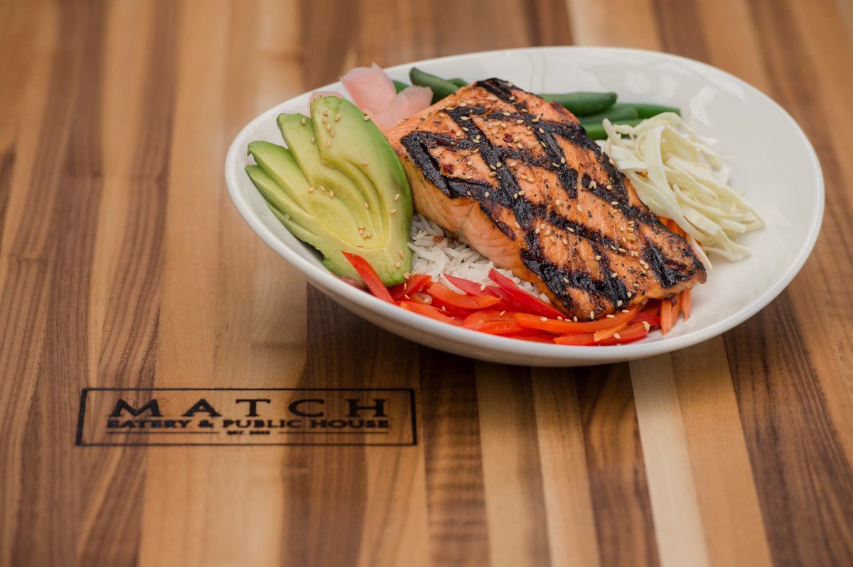 MatchPubYEG's tweet photo. A perfect meal for your healthy lifestyle, try our delicious salmon bowl for lunch or dinner today.
Smart choice, #MatchPub.
#YegFood https://t.co/uRuELzOJgB