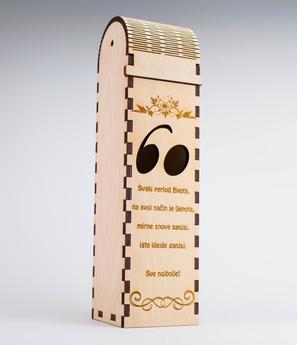EmiDesign_'s tweet photo. #Lasercut and #engraved #wine gift box. This one for a special #60birthday. Head over to our #Store  to get your own https://t.co/0s81fiOX3f