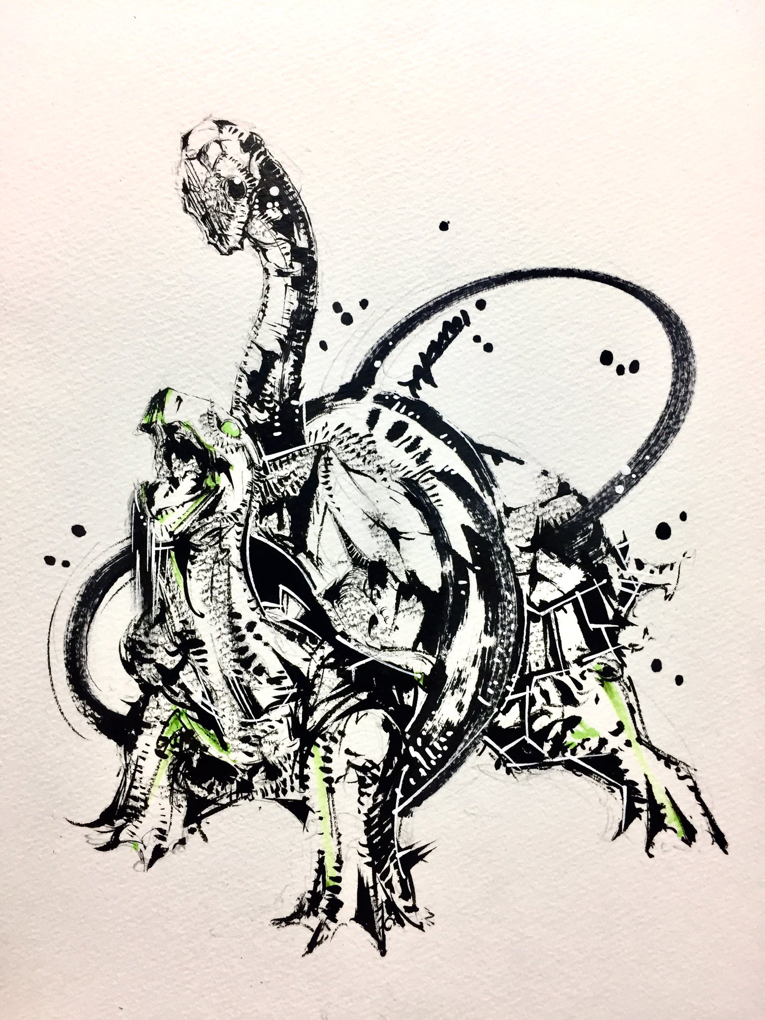 巧 ᴛᴀᴋᴜᴍɪ V Twitter 四神を描いていきますよ ๑ ﾉ 3番目は玄武 古代中国において 亀は 長寿と不死 の象徴 蛇は 生殖と繁殖 の象徴 玄武は亀蛇 共に寄り添い もって牡牝となし 後につがいとなる Wikipediaより抜粋 四神 神話