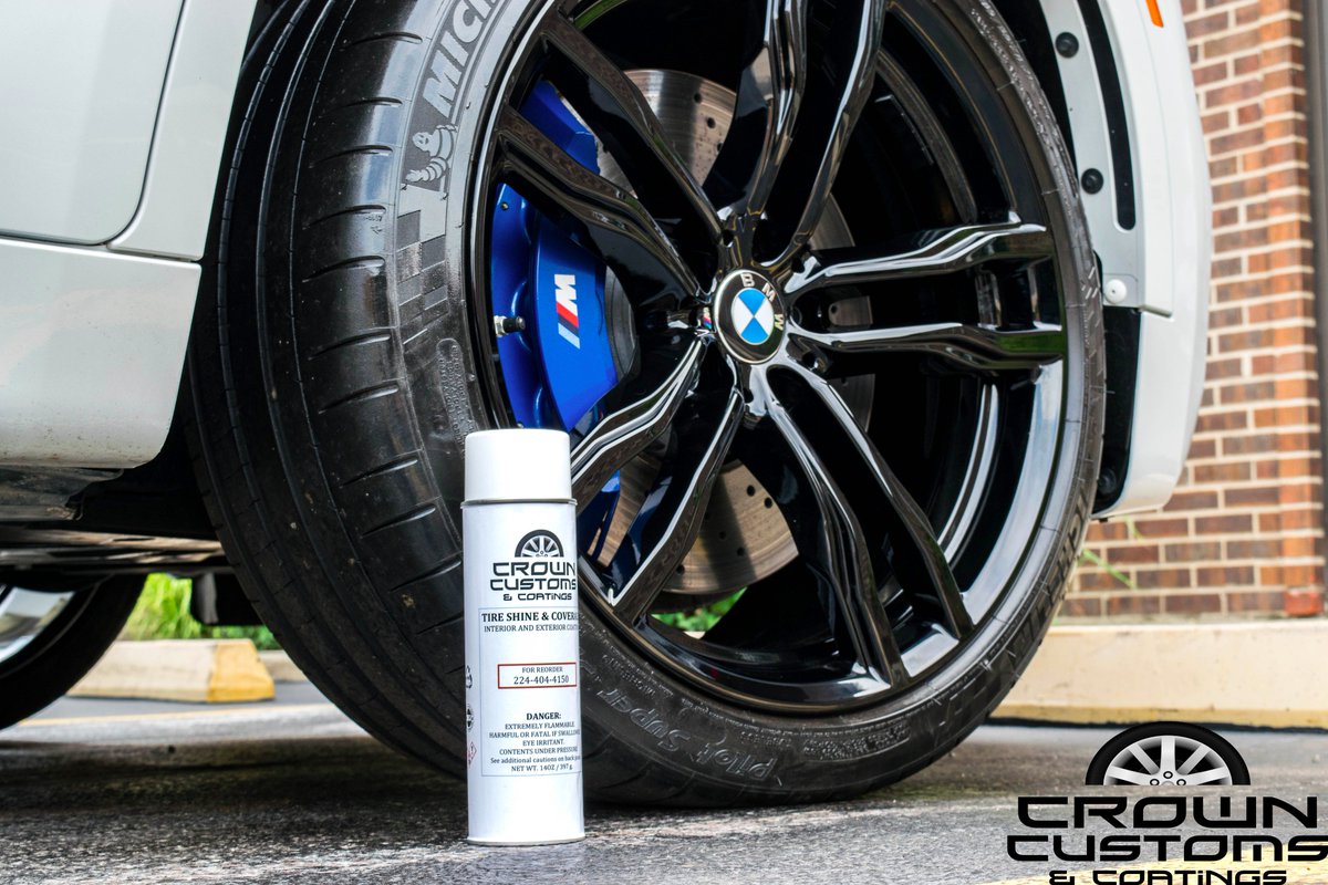 CCCWHEELGUY's tweet photo. Keep your tires looking fresh with Crown Custom's tire shine! #tireshine 
#wheels #refinishing #tires #crowncustomsandcoatings https://t.co/VxMOHxheYZ