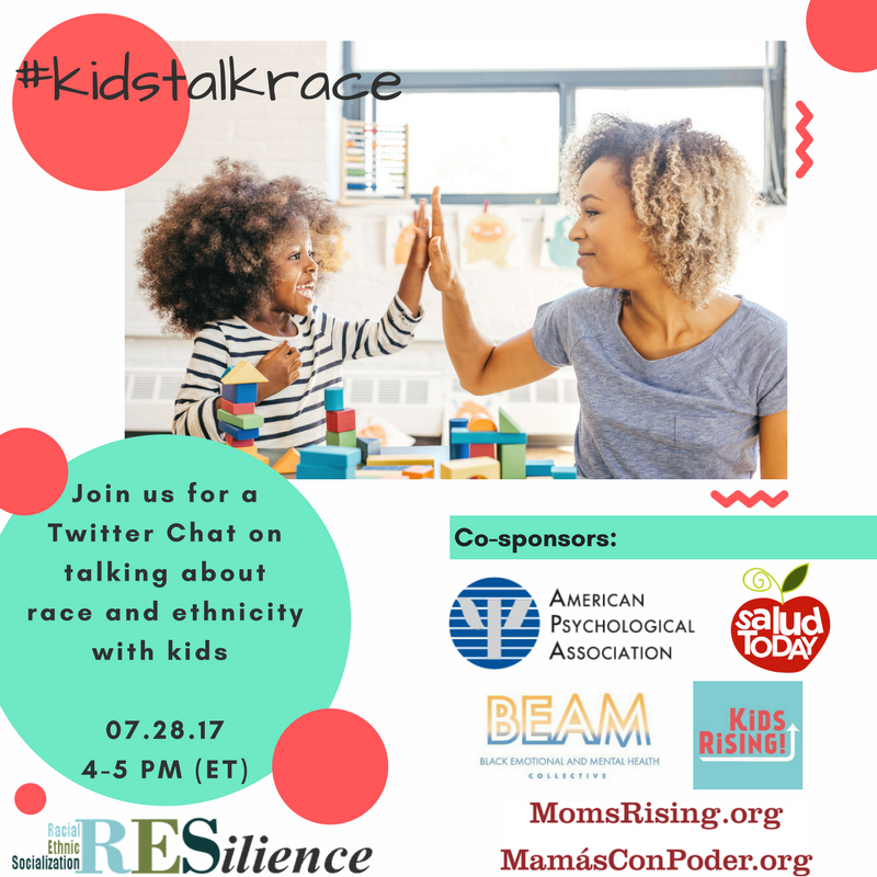 NAMICommunicate's tweet photo. Why does talking to kids about their race/culture boost resilience? Join #KidsTalkRace chat on 7/28, 4pm ET https://t.co/A8beYPpNF0 @APA https://t.co/R4heJrX9Qa