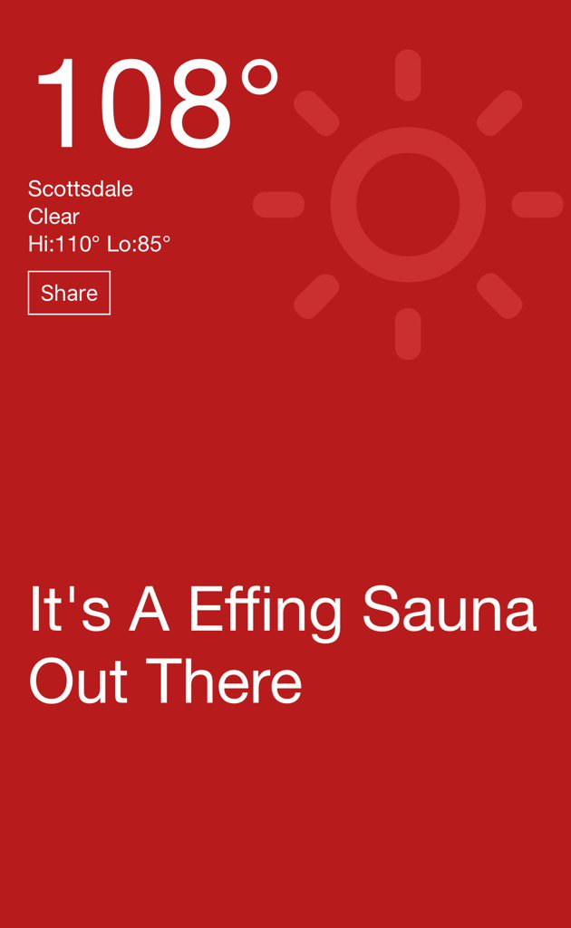 A_Wathen's tweet photo. It's A Effing Sauna Out There. Indeed it is! https://t.co/pdCxfNxqdO