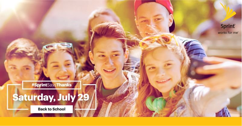 SAVE THE DATE! Sprint rules for #BacktoSchool deals during #SprintSaysThanks Saturday 7/29 at a @Sprint store near you!