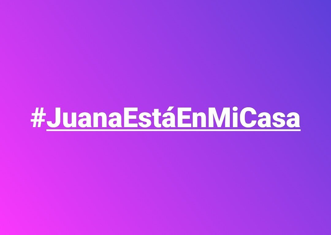 Locarconio's tweet photo. Todas somos #JuanaRivas 
#juanaestáenmicasa https://t.co/cFgOnu7ydd