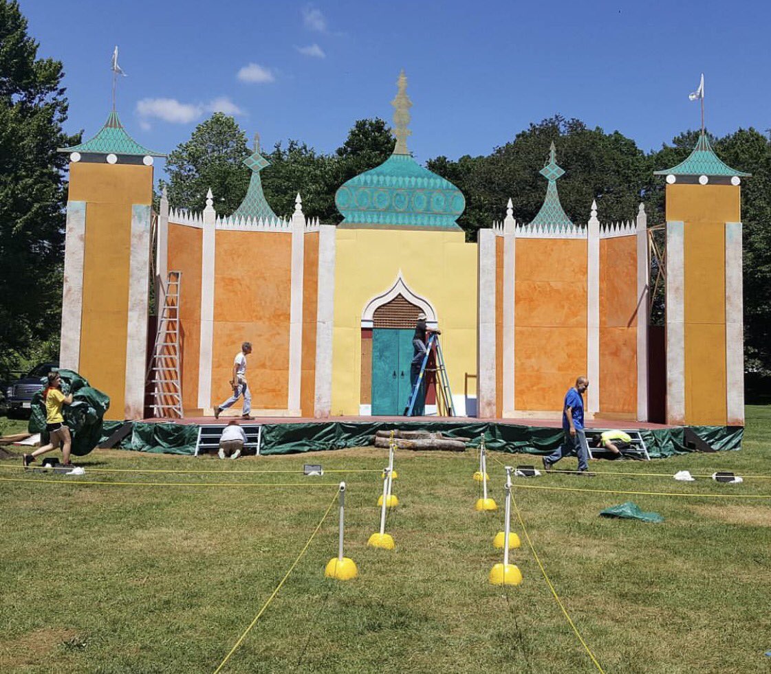 ColonialShakes's tweet image. Bring a chair or blanket and join us in #Westerly Wilcox Park for #TwelfthNight - playing every night except Mondays at 8pm until Aug 13!