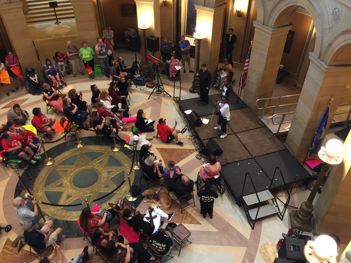 StephenLetnes's tweet photo. Pleased to support #ADABirthday at @ADMN_Minnesota capitol by hearing @YoungAnt1121 perform 4 attendees. #NoSightNoFear #ADA #music #PWD https://t.co/1fBBNklNWj