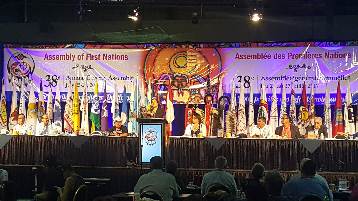 MKO_North's tweet photo. Commissioner Audette - "Lack of communication is our mistake - we are working on correcting operations" #MMIWG #AFNAGA2017 https://t.co/qS3oRyLqtn