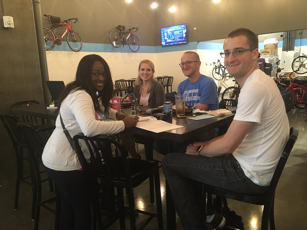 spokeskc's tweet photo. Rock the vote! DNA members here tonight notarizing streetcar ballots for downtown residents. Come join us until 7. #kcstreetcar #dnakcmo https://t.co/BoCMNxtdhG
