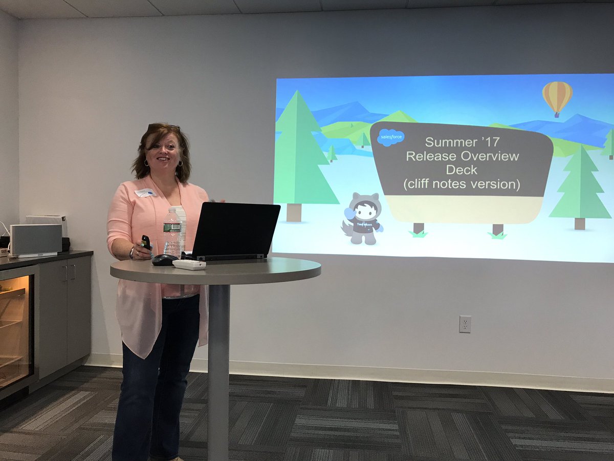 matk62's tweet photo. Gina Marquez presenting Summer '17 Release Overview #AwesomeAdmin #SalesforceNJUserGroup https://t.co/zNdc559DoD