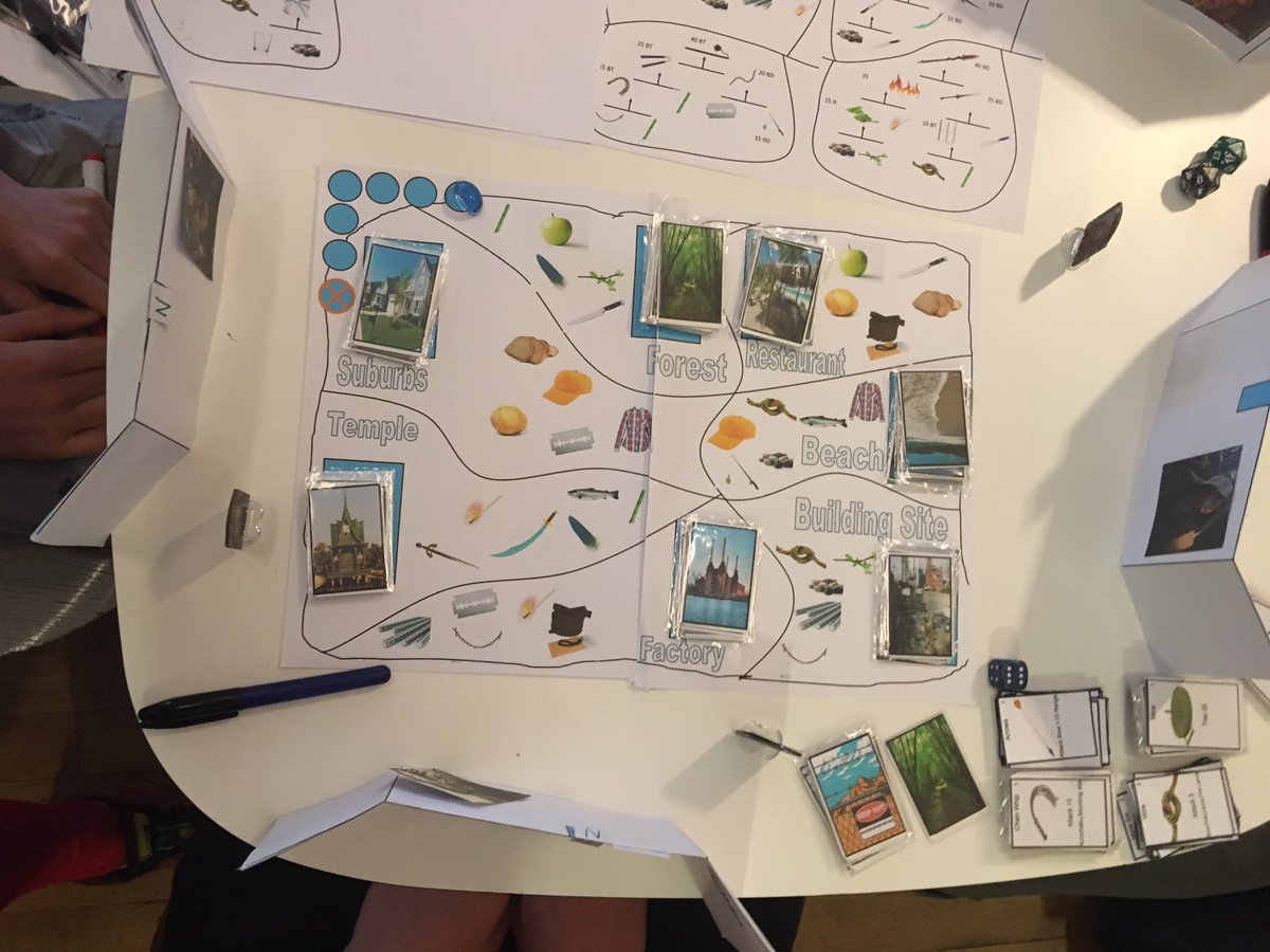 stuffByBez's tweet image. First game at #daytime #playtest was a new #prototype from little Leo and his dad Milos. 

Creation/design is such a lovely way to bond!