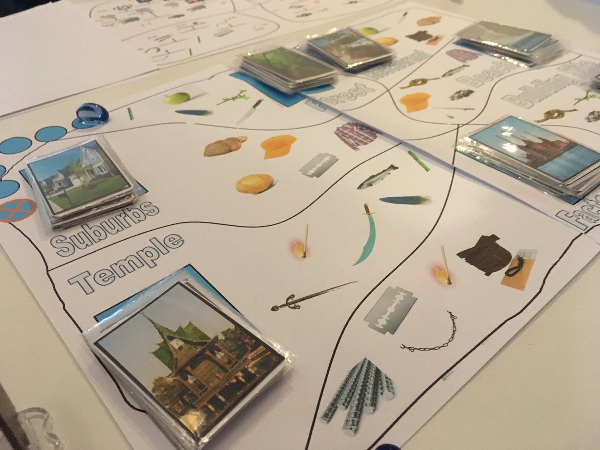 stuffByBez's tweet image. First game at #daytime #playtest was a new #prototype from little Leo and his dad Milos. 

Creation/design is such a lovely way to bond!