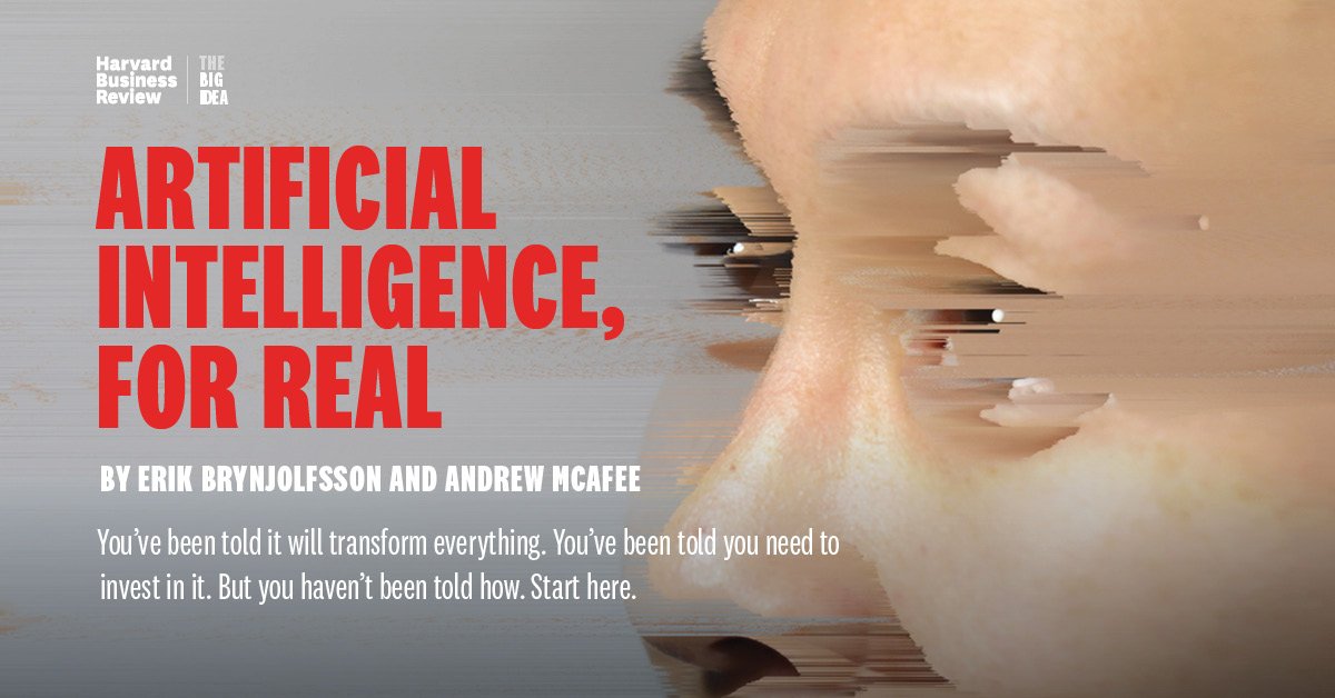 What every manager needs know about AI and machine learning. s.hbr.org/2tYO3xI