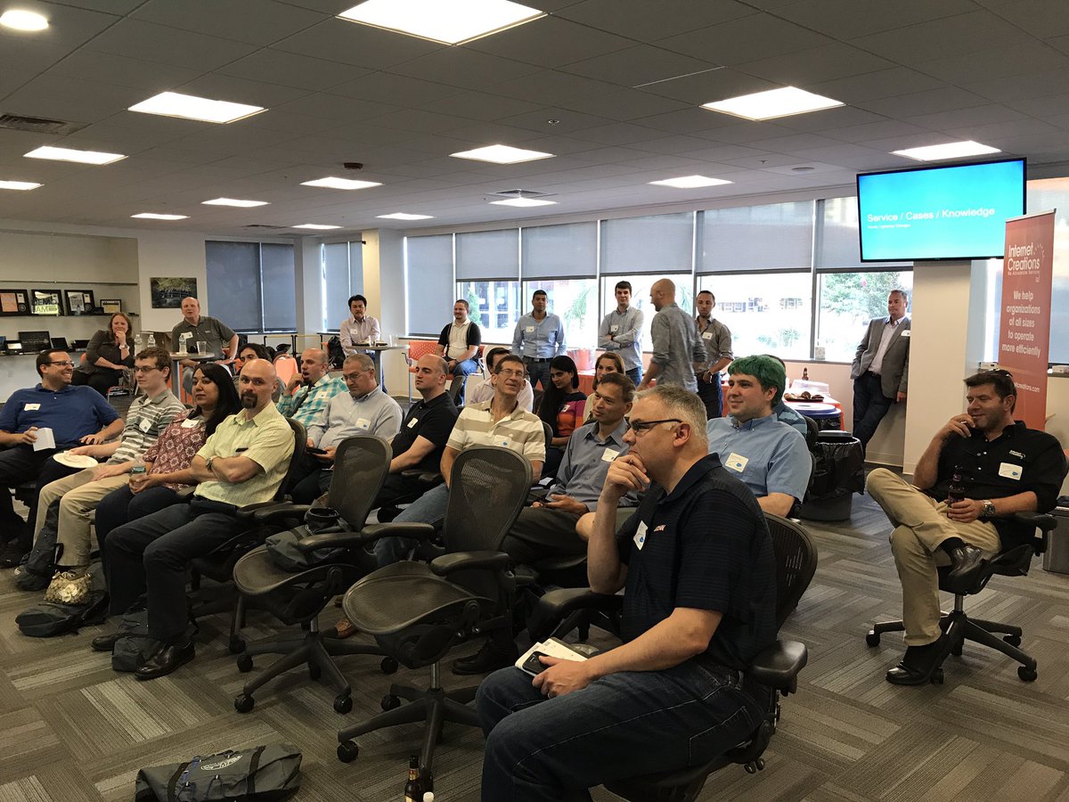 matk62's tweet photo. GREAT turnout for @salesforce NJ User Group. Thank you Internet Creations for being our awesome hosts! #Ohana #SalesforceNJUserGroup https://t.co/08RrKBlKky