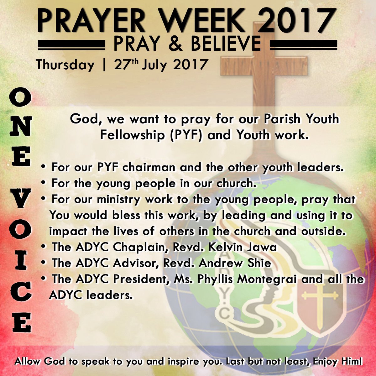 BeritaADYC's tweet photo. Day 4 of #onevoiceprayermovement #beritaadyc #adyc https://t.co/WvQKZdZ2hX