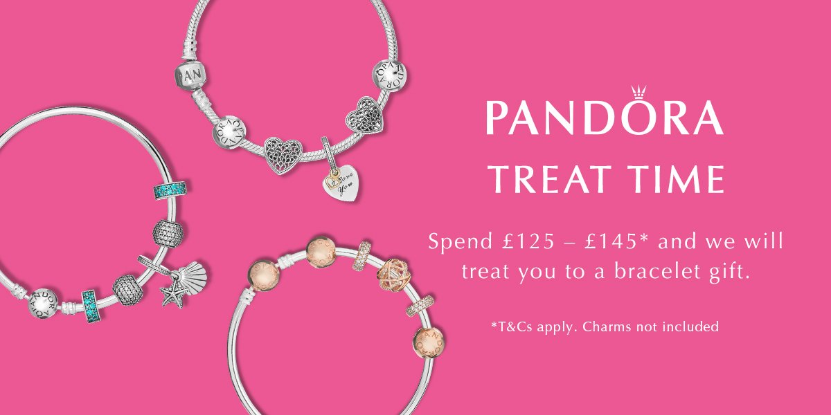 beadazzle1's tweet photo. #PANDORATREATTIME! Spend £125 - £145 &amp;and we"ll treat you to the gift of a bracelet. FREE Shipping from @beadazzle1 https://t.co/L18bxl6XlH https://t.co/a5V40A12oG