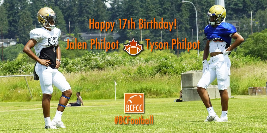 bcpfafcc's tweet photo. Happy 17th Birthday Wishes from #BCFootball to @JalenPhilpot5 &amp; @Tysonphilpot - #BCBrotherhood #USportsFB #FCC2017 https://t.co/97HRgu8PP4