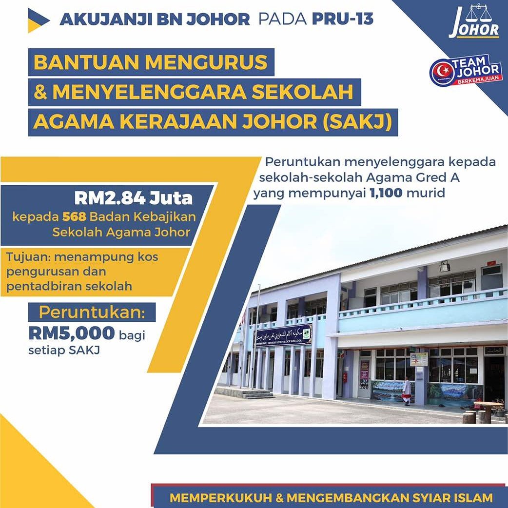 BNJohor's tweet photo. KLUSTER 5 - POINT 6

AKUJANJI BN JOHOR PRU13 | MEMPERKUKUH &amp; MENGEMBANGKAN SYIAR ISLAM DAN PERLAKSANAANNYA https://t.co/TGpoVs2N60