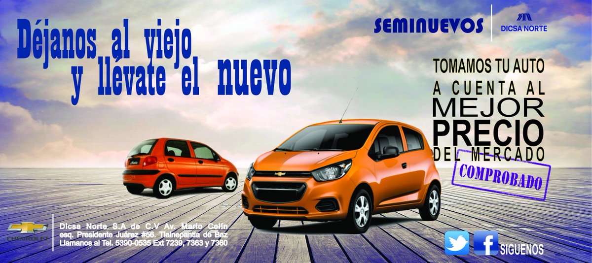 DicsaNorte's tweet photo. Por inauguración del área de Seminuevos compramos tu auto al mejor precio... Ven a comprobarlo tu también!!
Aplica restricciones. https://t.co/JFwulN3BTm