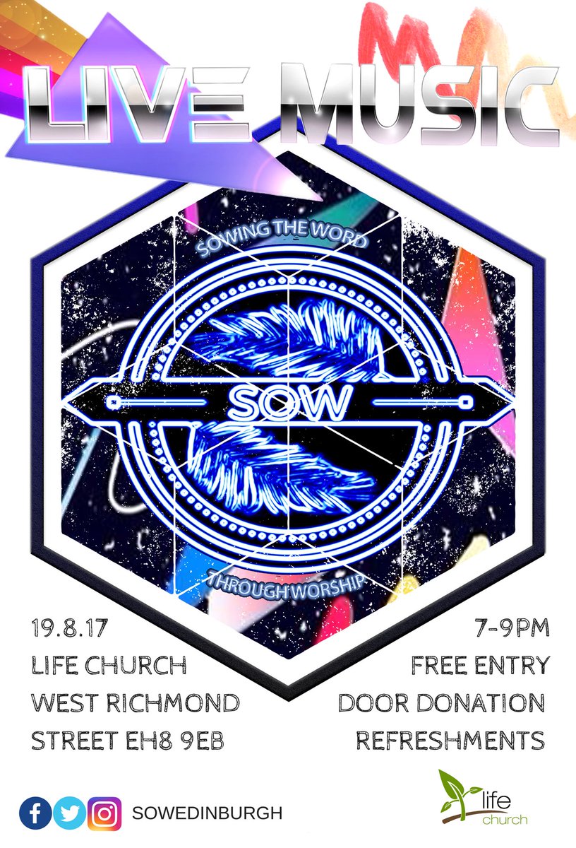 SowEvents's tweet image. We are excited to announce #SOWedinburgh 's upcoming summer event! August 19th (Sat) at Life Church. FREE entry, FREE refreshments.