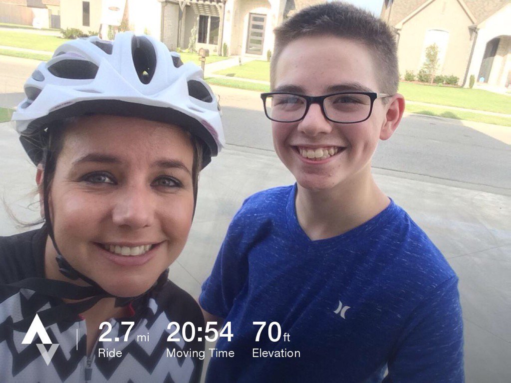 Mother/Son bike ride tonight! 100 degrees is too hot!! Check out my ride on Strava.
strava.com/activities/110…
