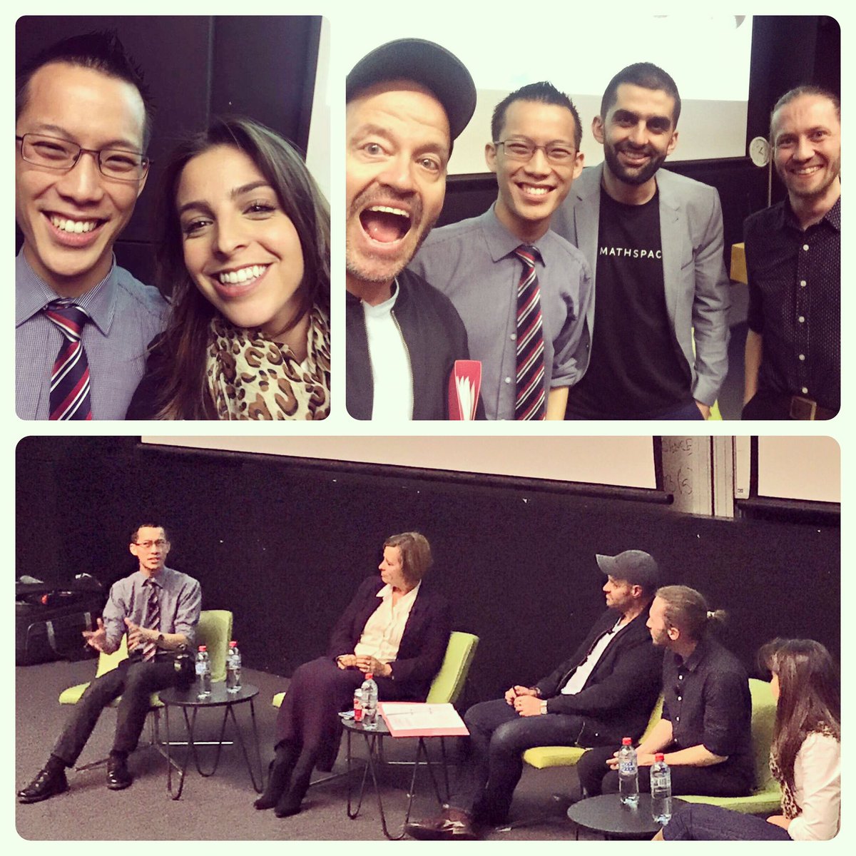 misterwootube's tweet photo. Had a blast on the #mathsinspired panel at @Sydney_Uni last night. Thanks @adambspencer @SernaLily @mathspace for a fantastic discussion! https://t.co/TBsaiJ6IX9