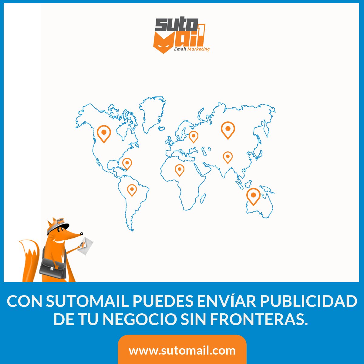 SutoMail's tweet photo. ¿Publicidad en todo el mundo? Puedes hacerlo en https://t.co/kpFb1r9xAv y enviar correos hasta donde tú quieras. https://t.co/jqT08s8K6Z