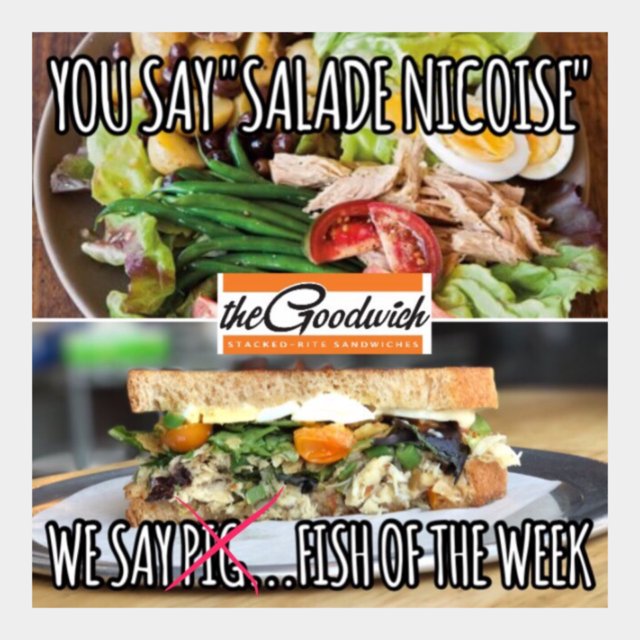 thegoodwich's tweet photo. All the elements of a salade nicoise in a sandwich with a Goodwich twist! #stackedrite #thegoodwich #fishoftheweek https://t.co/PIZOdQViqp