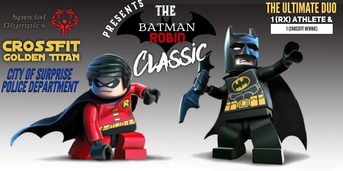The <a href="/BarbellEmpire/">Barbell Empire</a> : #EmpireWOD is proud to be teaming up w/ <a href="/CFGoldenTitan/">CrossFit GoldenTitan</a> &amp; <a href="/SpecialOlympics/">Special Olympics</a> for the #BatmanRobinClassic coming this Sept!