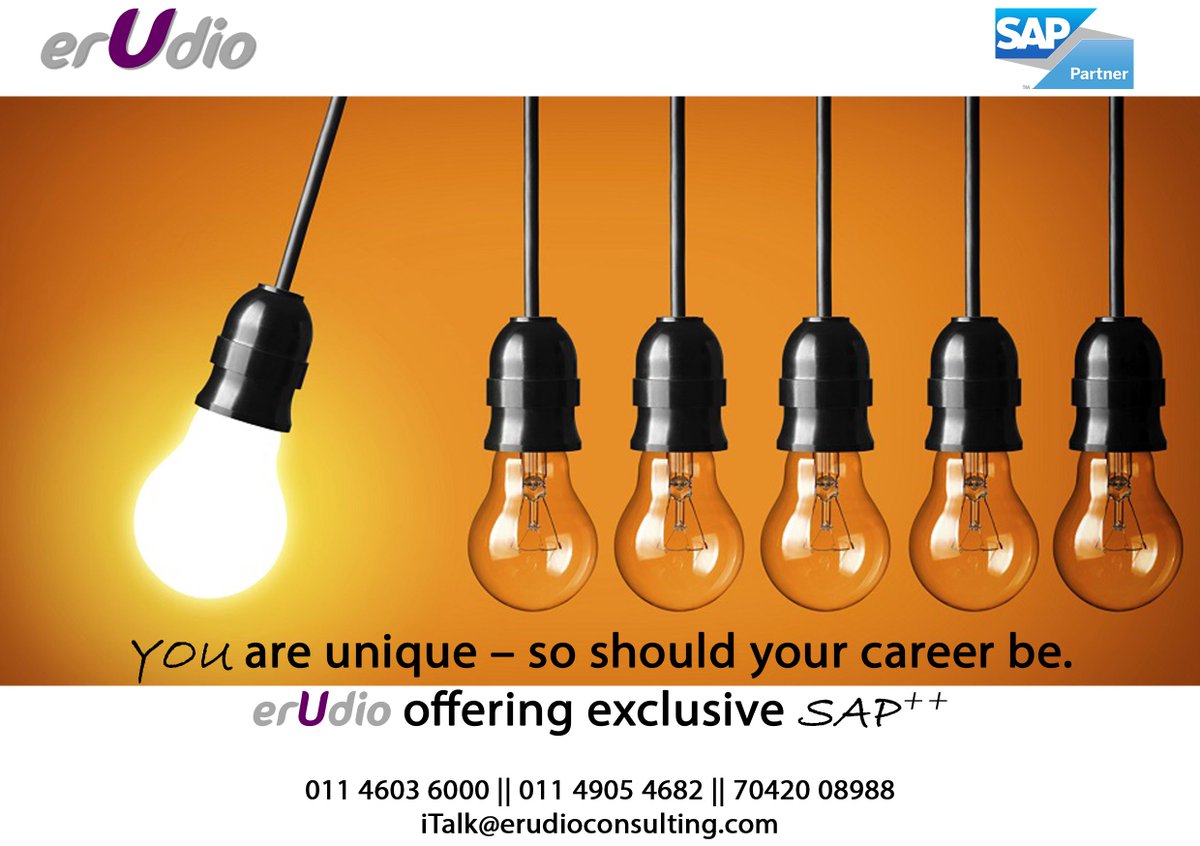 erudioeducation's tweet photo. #get ahead with #unique #sap++ at #erudio Become a #SAP #global #consultant #today https://t.co/dzuVExLAzG