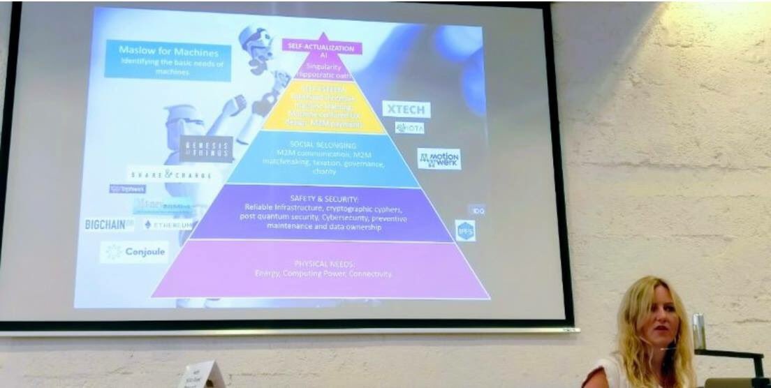 KeeOriginal's tweet photo. I talked at the Machine Economy Meetup in Tel Aviv about our vision, the Maslow of machines pyramid #share&charge #blockchain #conjoule #IoT https://t.co/JXiTZCtSa6