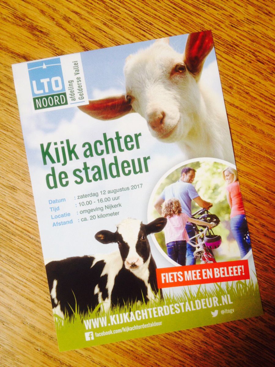 Zaterdag 12 augustus zijn jullie welkom; #kijkachterdestaldeur