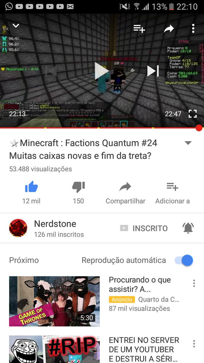 ygorbrz's tweet photo. @NerdstoneYt tem que ser assim porra top domina o sky network todo birll https://t.co/IVUb1RqVcV