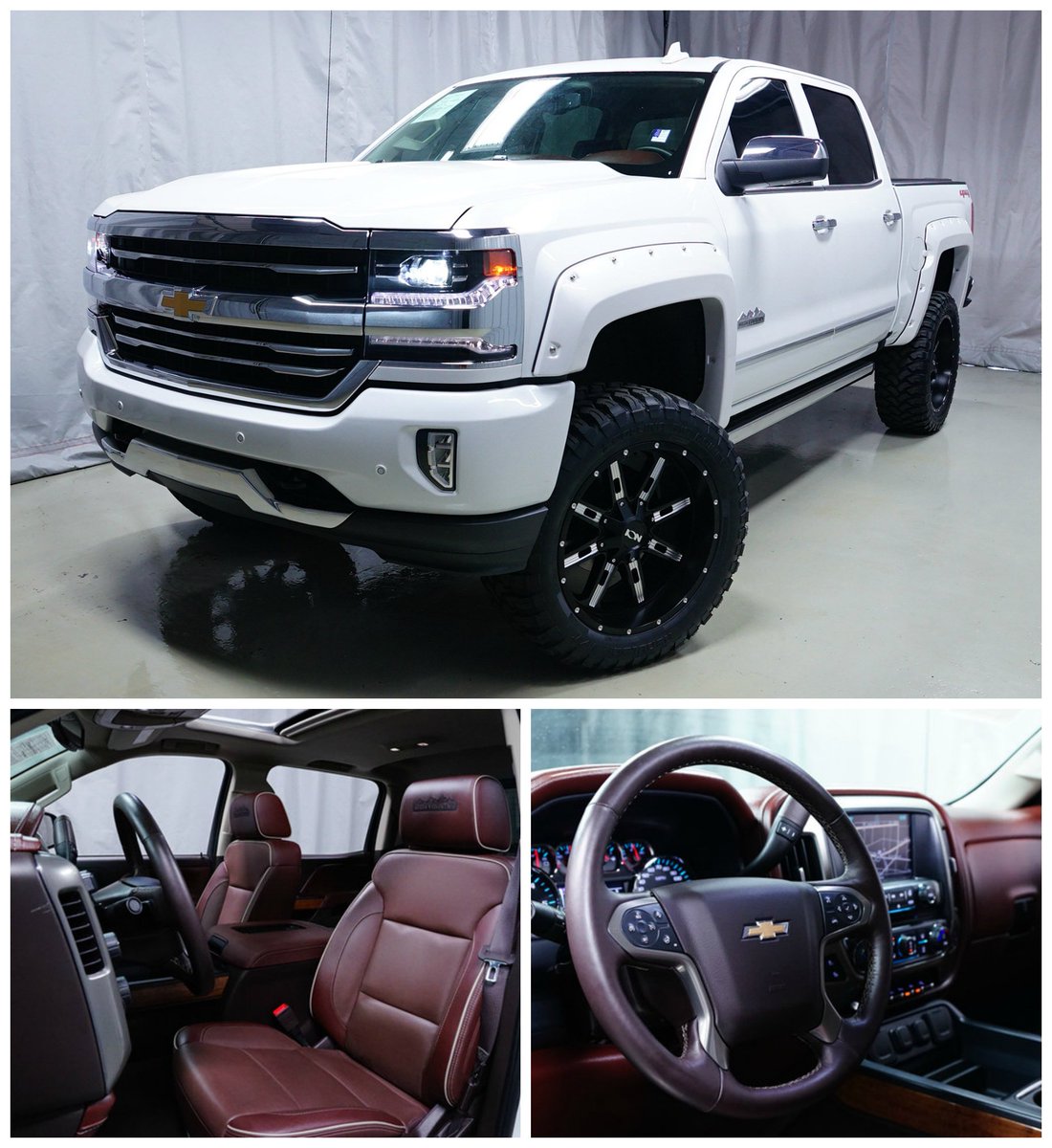 FinchersTXBest's tweet photo. #TRUCKFORSALE: 2016 #Chevrolet #Silverado 1500 #HighCountry #CustomLifted Call us today for more details! https://t.co/AwWlntpWec