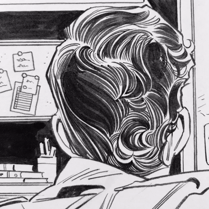 New favorite hair ? #makingcomics 