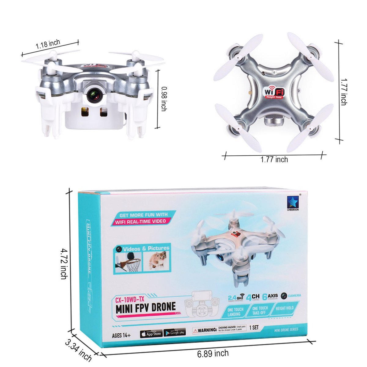 Yipa_toy's tweet photo. @Yipa_toy Wifi Remote Control CX-10WD-TX Mini FPV Drone #clearance offers the lowest price $28.99 for all customers!
https://t.co/pdflNkzIfi https://t.co/OMBYBl061q
