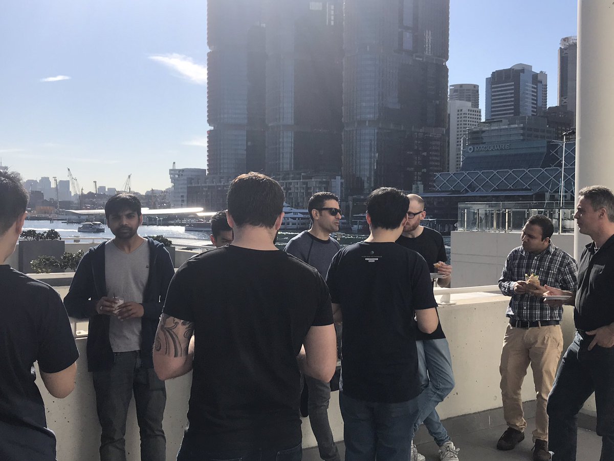 kirstylmiller's tweet photo. I see your #greatview @brookemorrison! Raise you morning tea in the sunshine @dius_au #hackdayDiUS https://t.co/T694pK3GcN